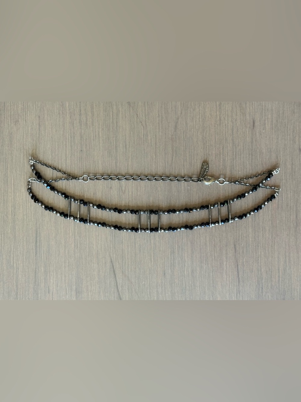Free People Beaded Double Strand Choker Necklace